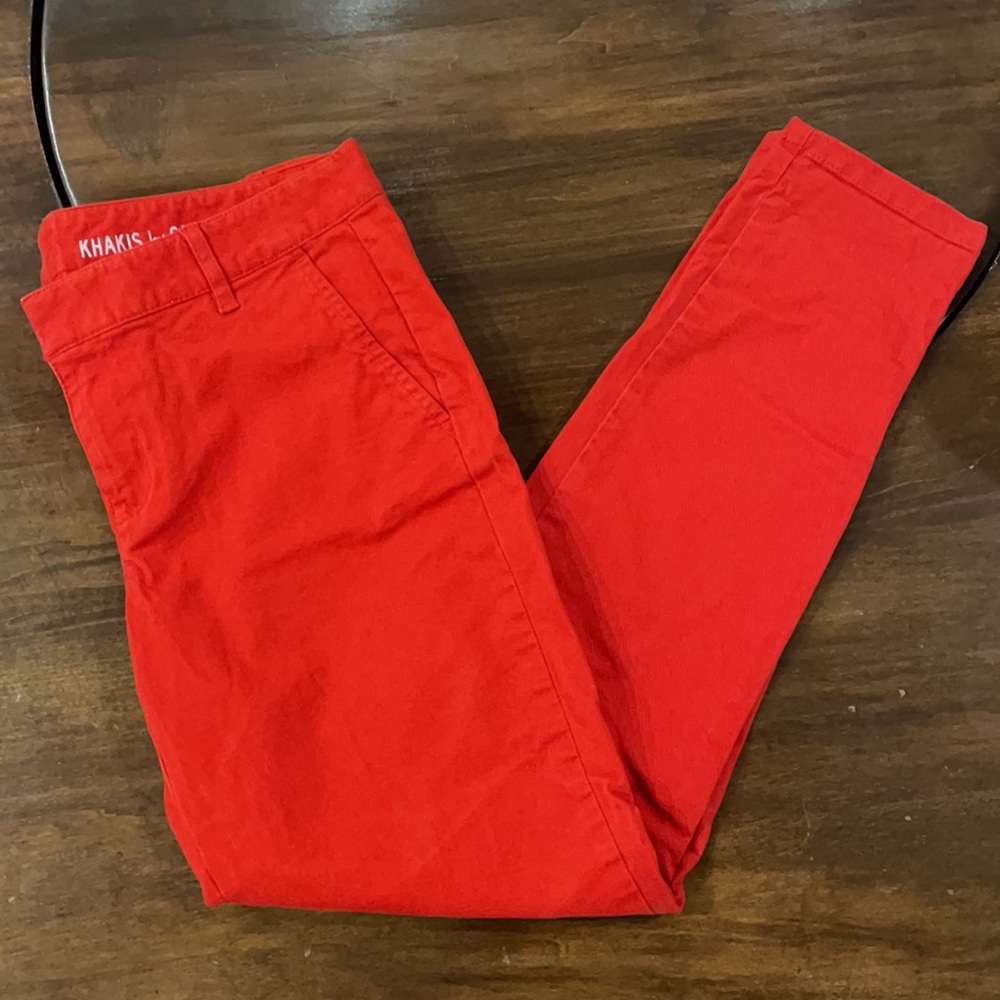 NWOT GAP skinny mini red khakis - Picture 1 of 7